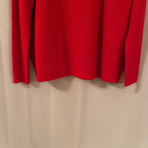 French Connection Lena Funnel Neck Pullover Sweater Red  Sz M - Picture 3 of 14